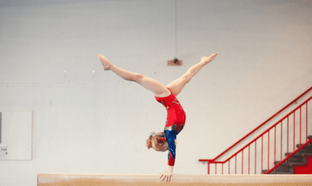 Handstand on beam